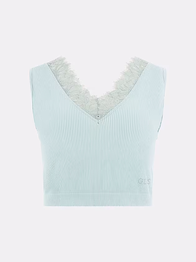 Lacy seamless cropped sweater - GUESS