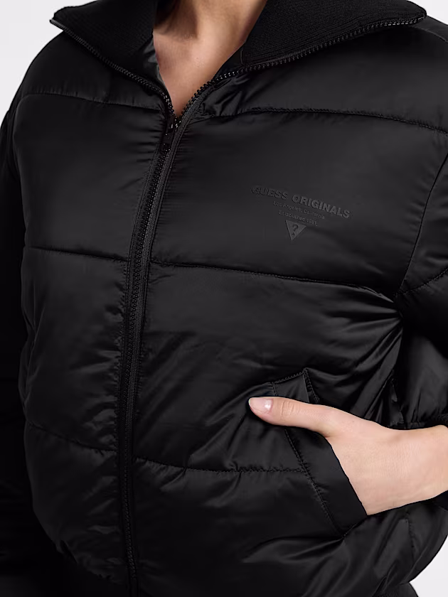 Satin puffer jacket - GUESS