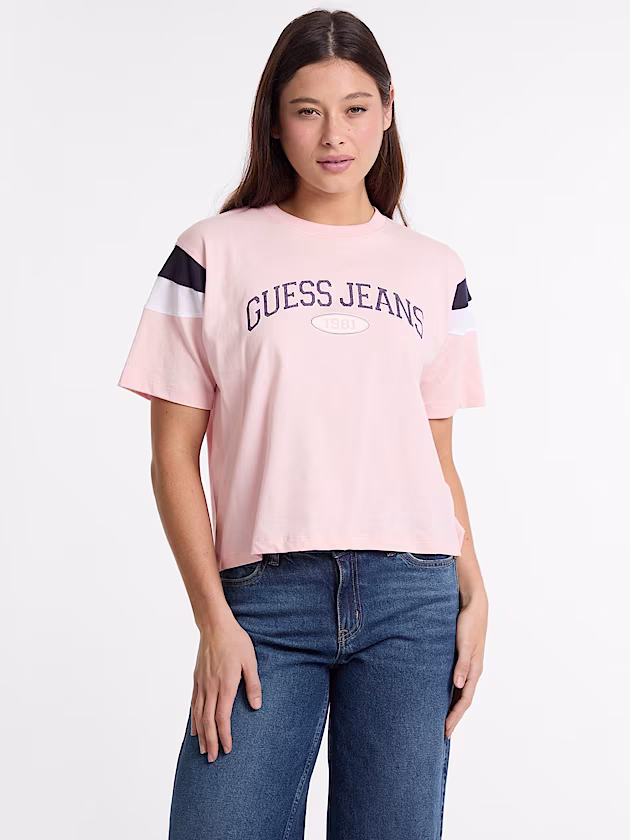 Cropped logo t-shirt - GUESS