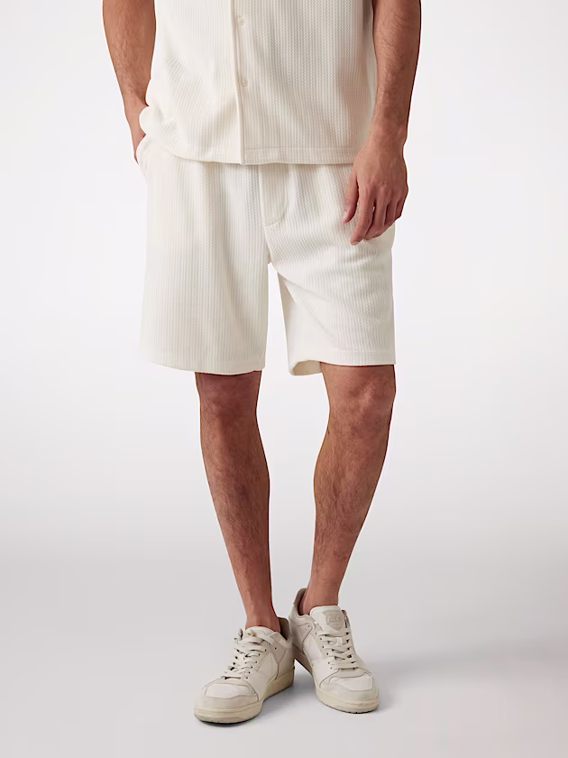 Textured knit regular-fit shorts - GUESS