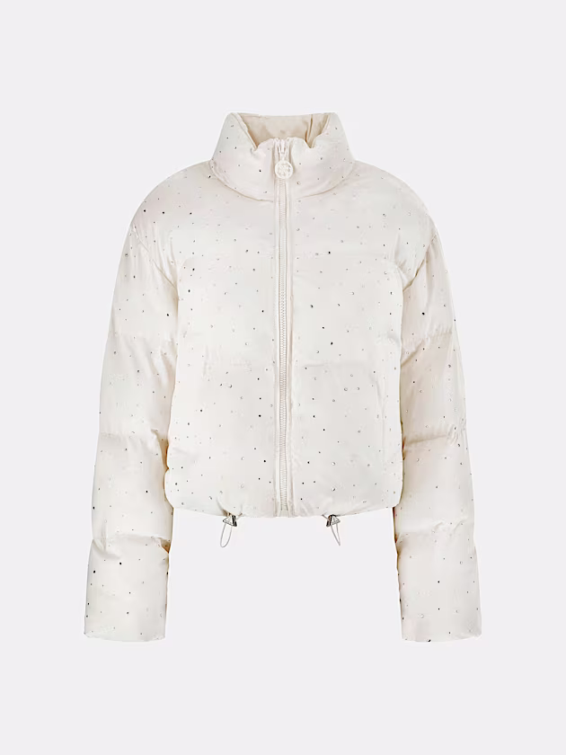 Rhinestone puffer jacket - GUESS