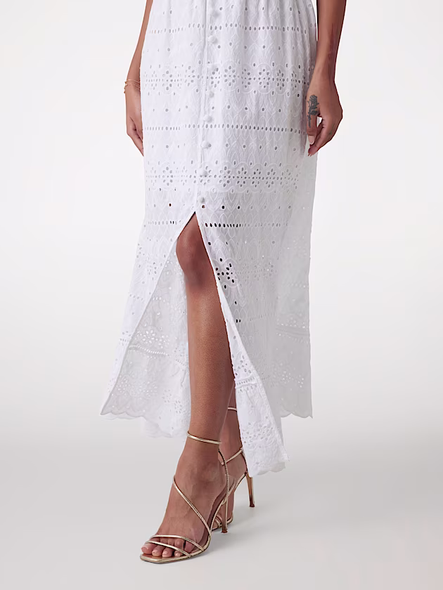 Long broderie anglaise dress - GUESS