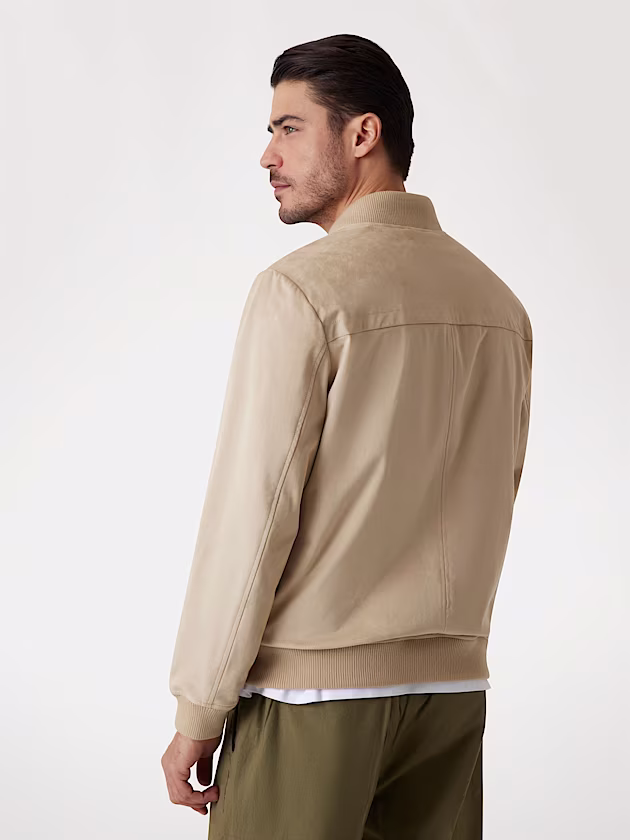 Faux-suede bomber jacket - GUESS