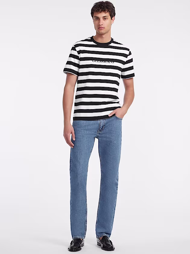 Striped Logo Tee - GUESS