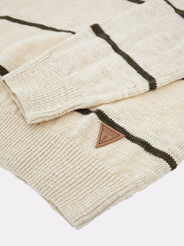 Linen-blend striped sweater - GUESS
