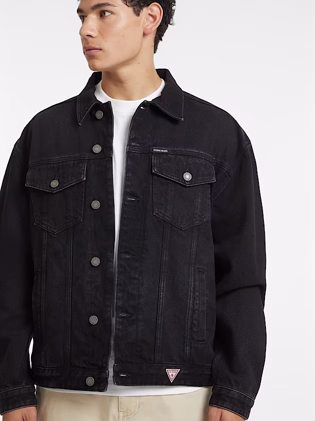 Oversized Denim Trucker Jacket - GUESS