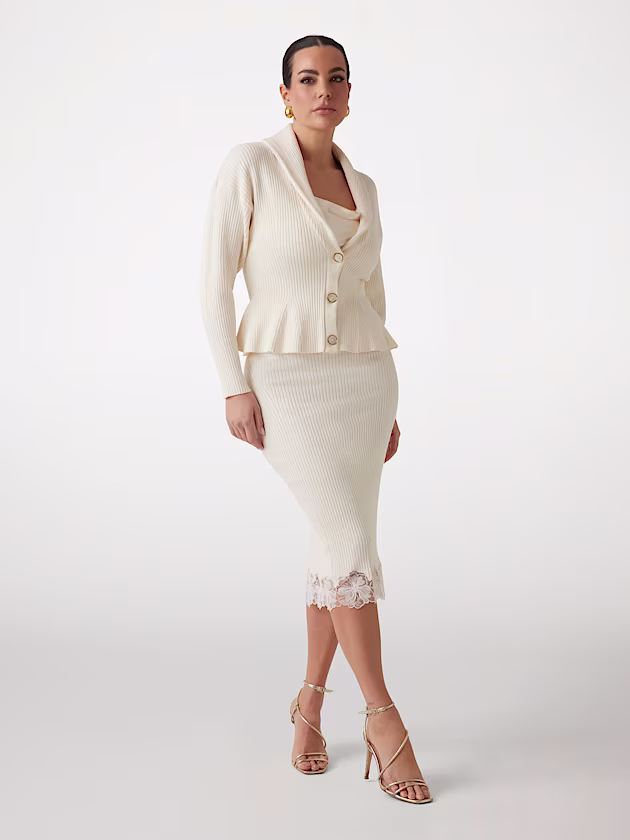 Marciano rib-knit cardigan sweater - GUESS