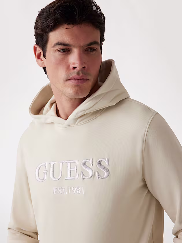 Terry logo hoodie sweatshirt - GUESS
