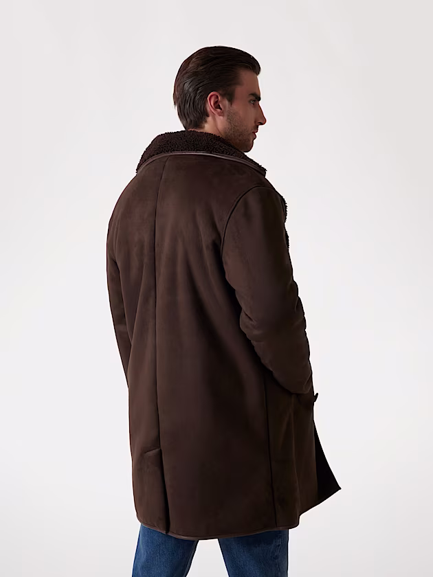 Faux-shearling coat - GUESS