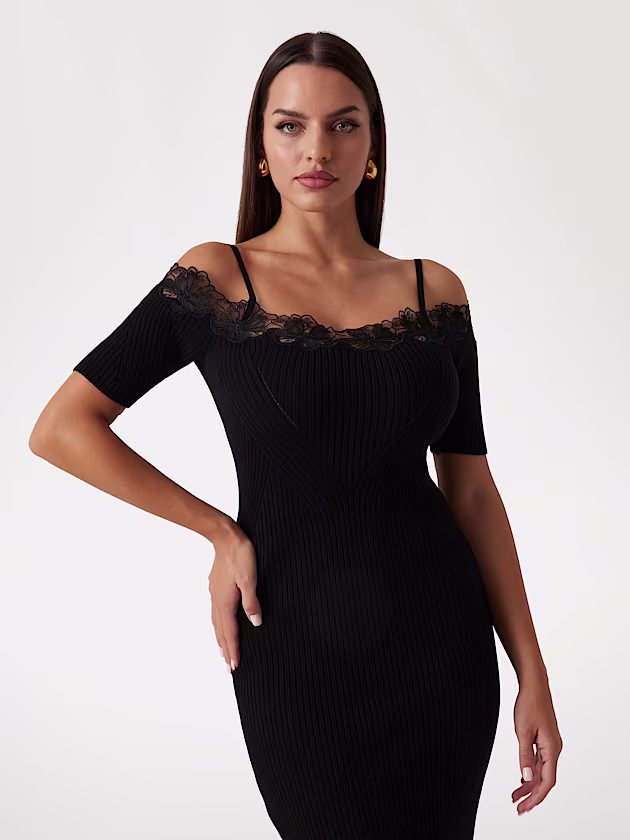 Marciano rib-knit midi dress - GUESS