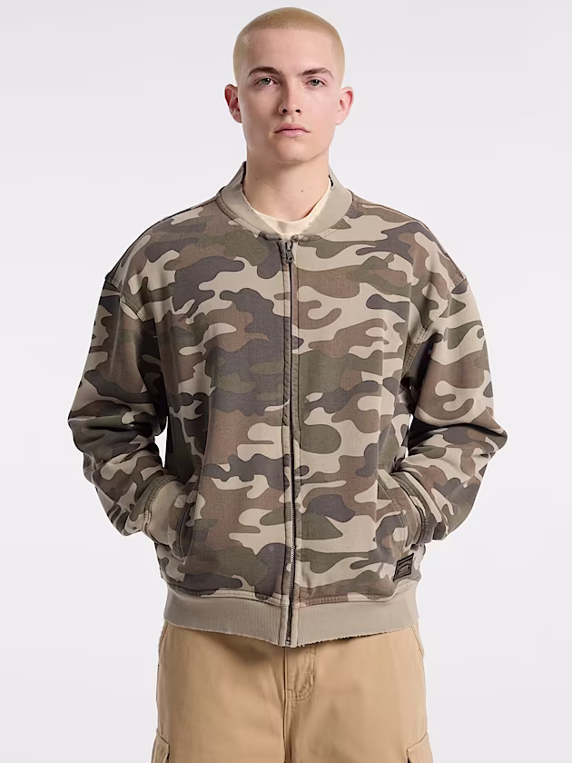 Camouflage bomber sweatshirt - GUESS