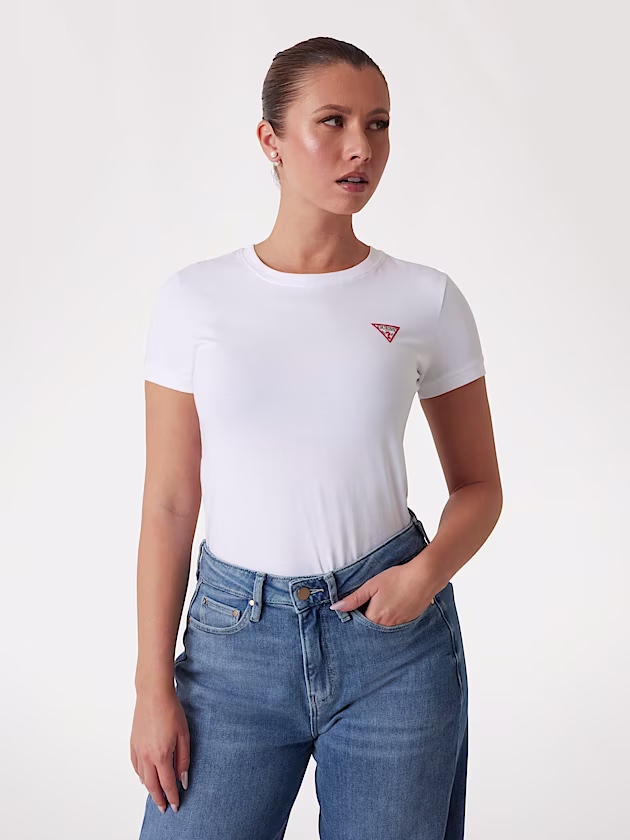 Small triangle logo stretch t-shirt - GUESS