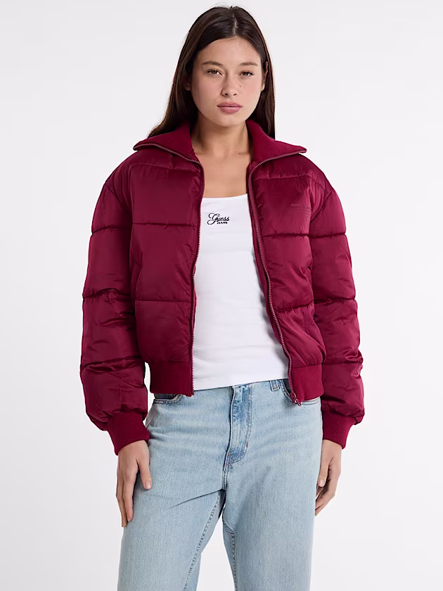 Satin puffer jacket - GUESS