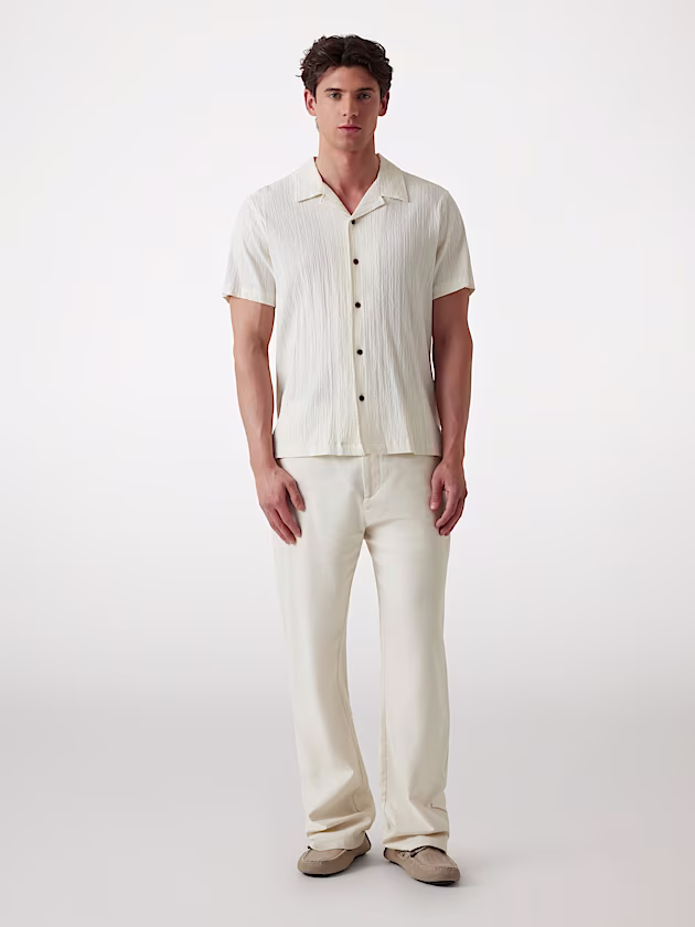 Linen-blend resort shirt - GUESS