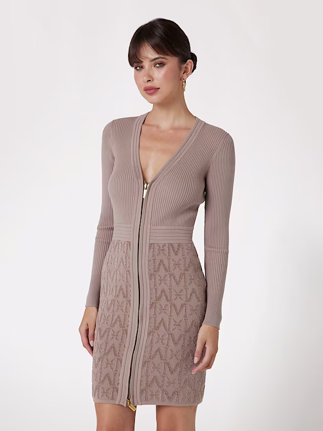 Marciano monogram sweater mini dress - GUESS