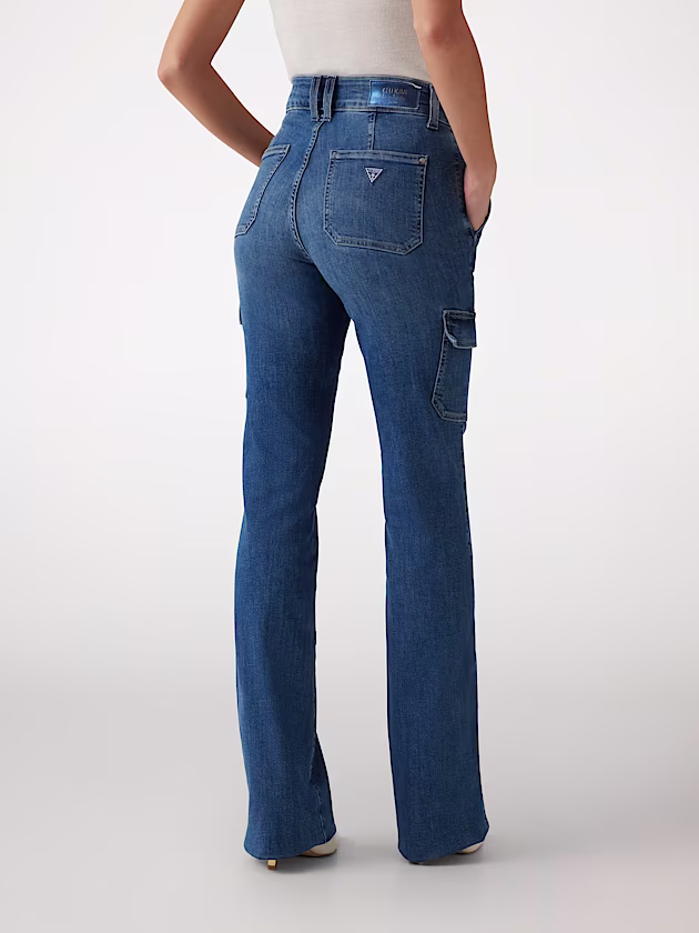 Mini boot-cut cargo jeans - GUESS