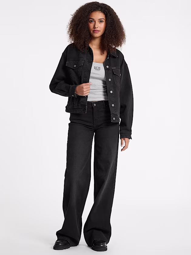 Oversized Denim Trucker Jacket - GUESS