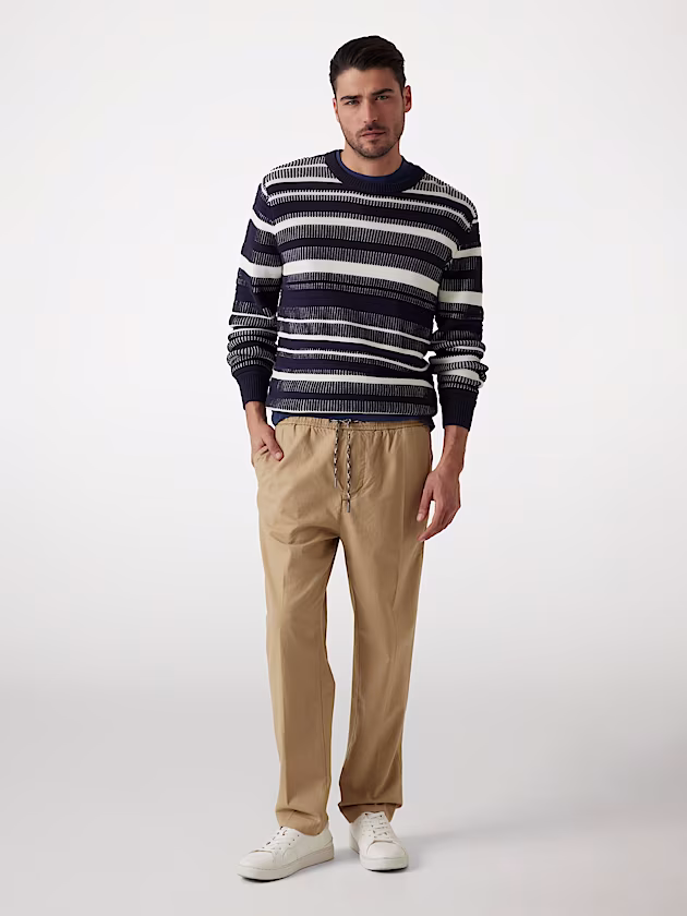 Stretch linen blend chinos - GUESS