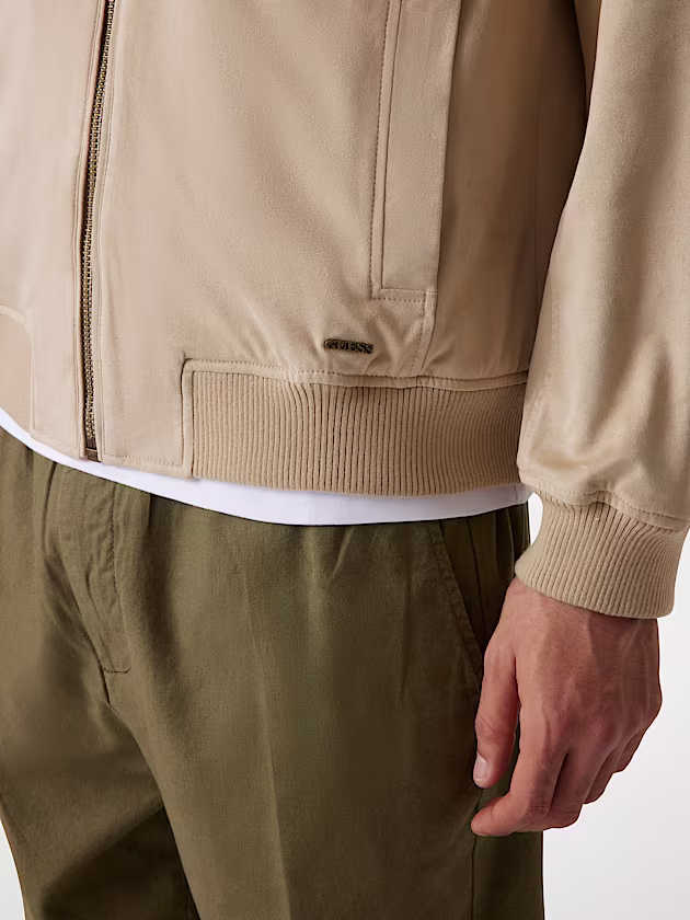 Faux-suede bomber jacket - GUESS