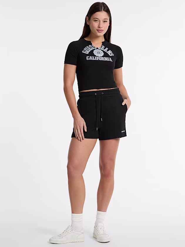 Cropped logo t-shirt - GUESS
