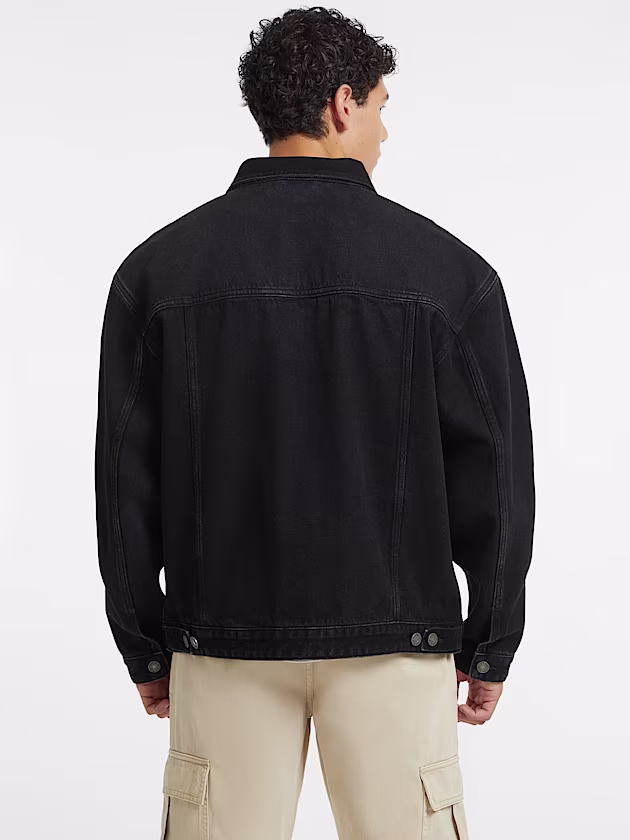 Oversized Denim Trucker Jacket - GUESS