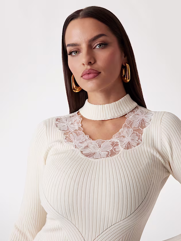 Marciano rib-knit mini dress - GUESS