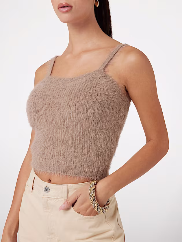 Fuzzy sweater top - GUESS
