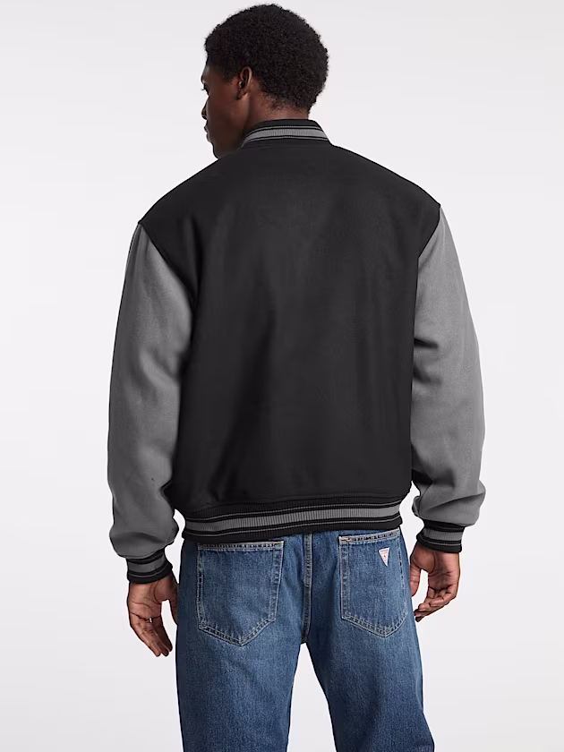 Embroidered Varsity Jacket - GUESS