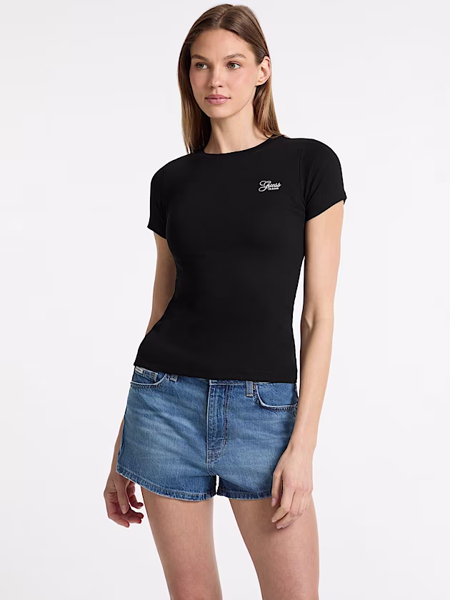 Embroidered slim t-shirt - GUESS