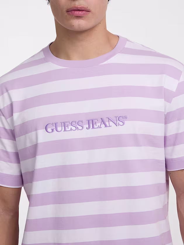 Striped Logo Tee - GUESS