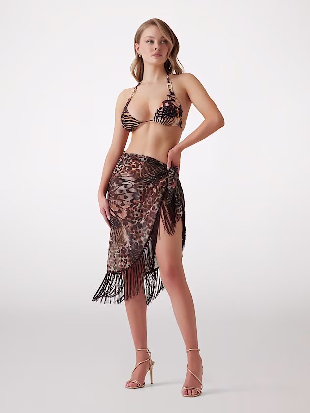 Fringed wrap pareo - GUESS