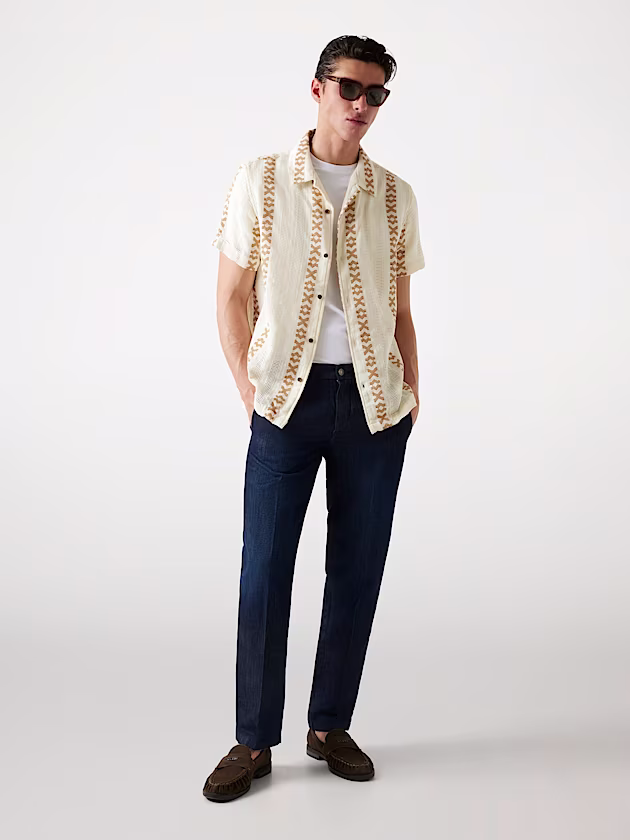 Dobby striped shirt - GUESS