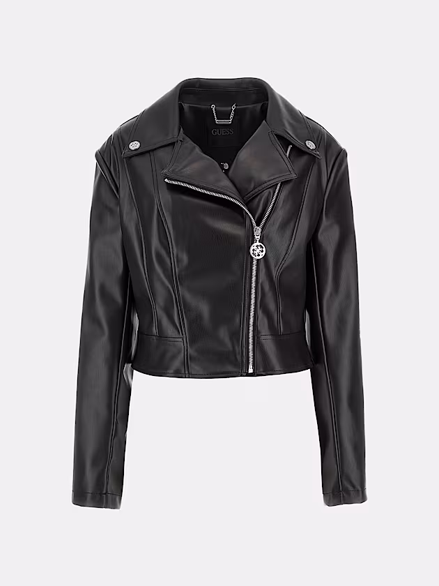 Faux leather biker jacket - GUESS