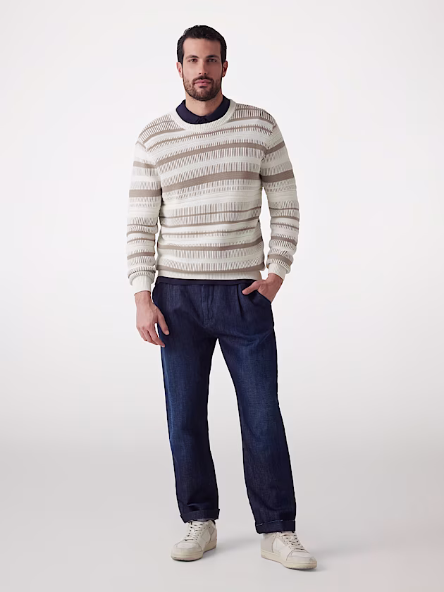 Regular-fit striped sweater - GUESS