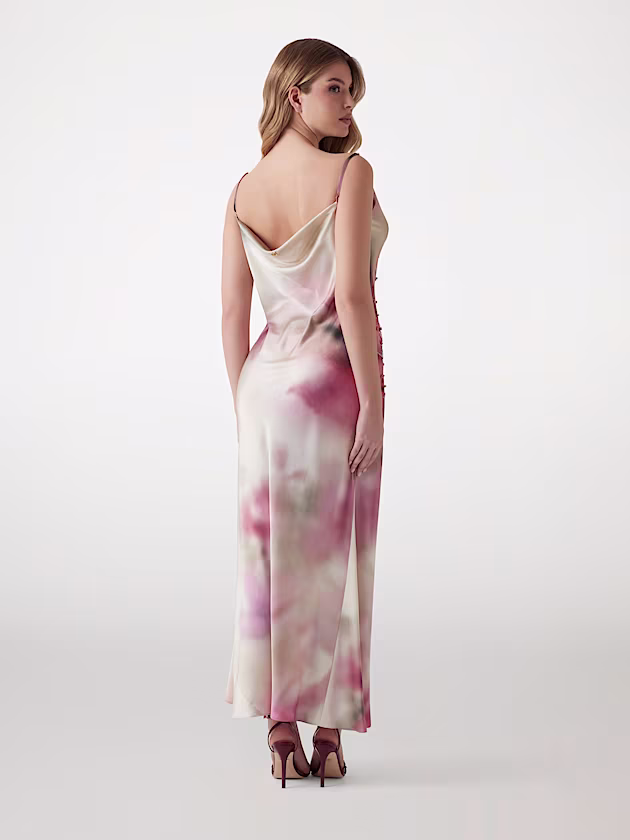 Marciano long floral-print dress - GUESS