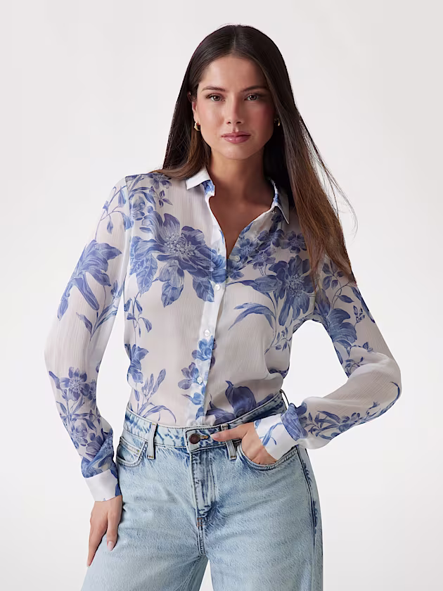 Floral-print chiffon blouse - GUESS