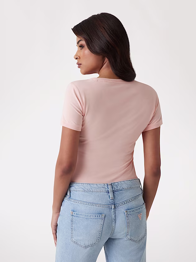 Small triangle logo stretch t-shirt - GUESS