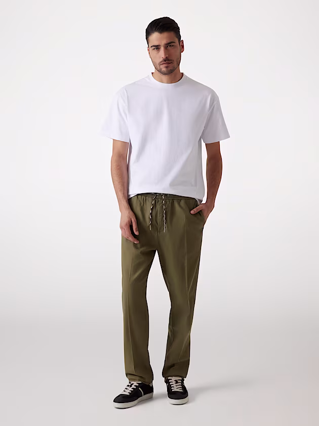 Stretch linen blend chinos - GUESS