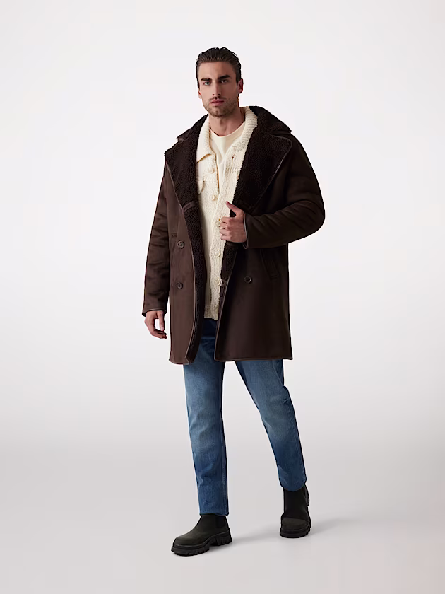 Faux-shearling coat - GUESS