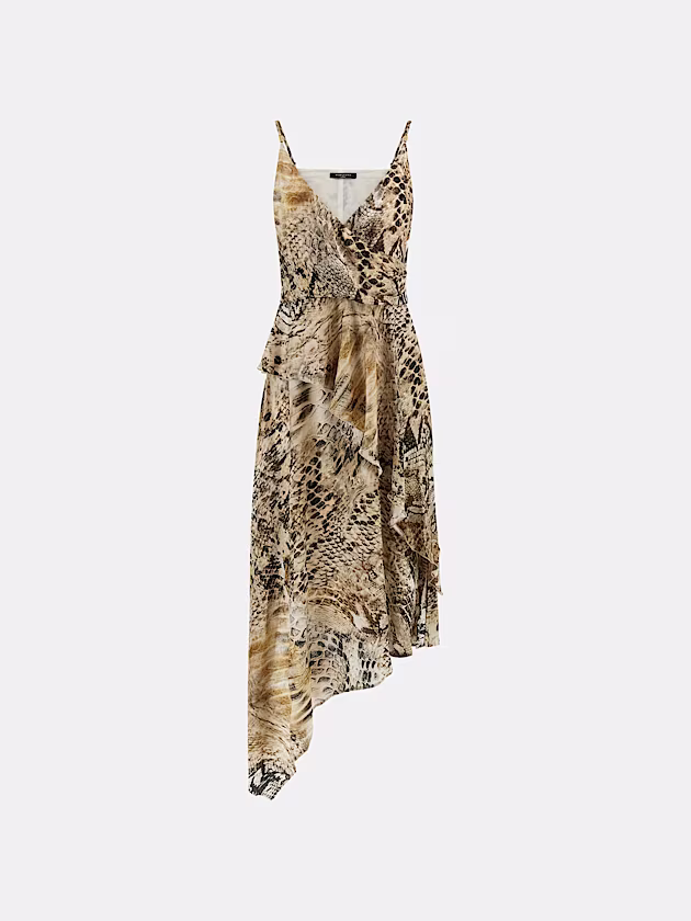 Animalier asymmetric dress Marciano - GUESS