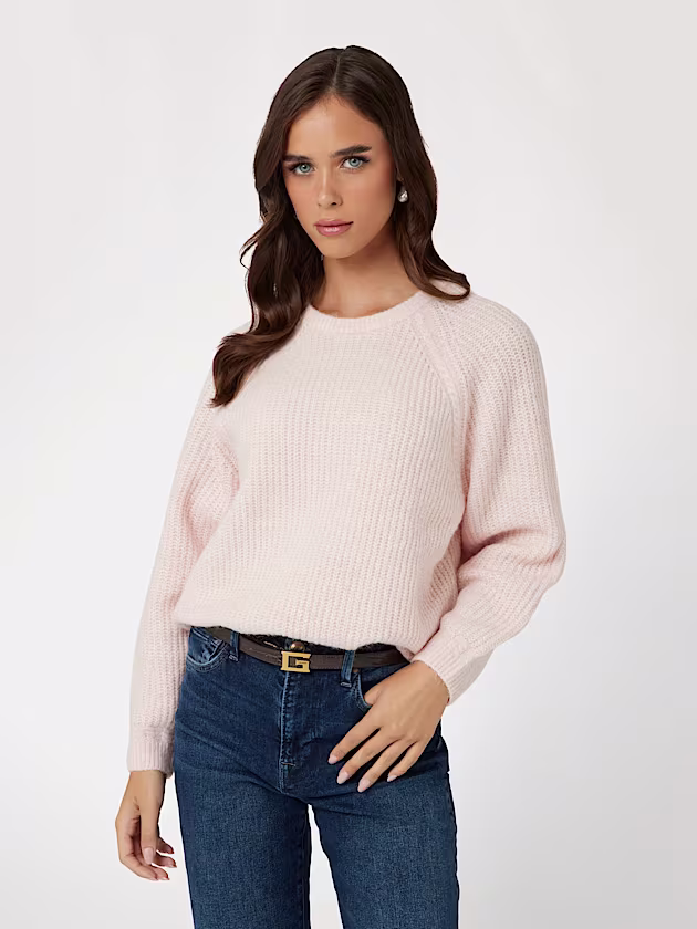 Crew neck wool blend sweater - GUESS