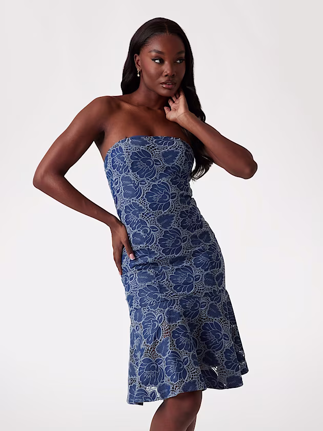 Long strapless dress - GUESS