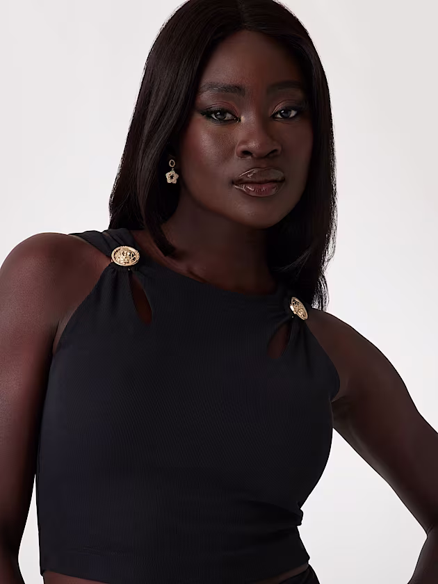 Crop top with cutout details - GUESS