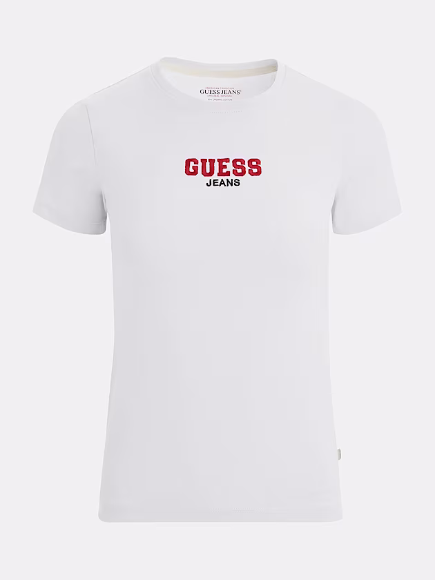 Slim Rib-Knit Embroidered Tee - GUESS