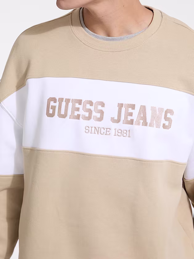 Horizontal Stripe Crewneck Sweatshirt - GUESS