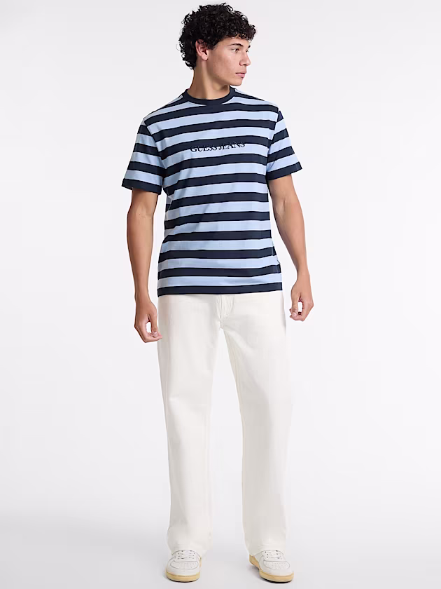 Striped Logo Tee - GUESS