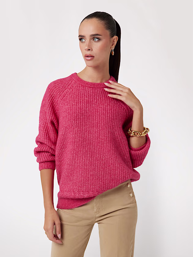 Crew neck wool blend sweater - GUESS