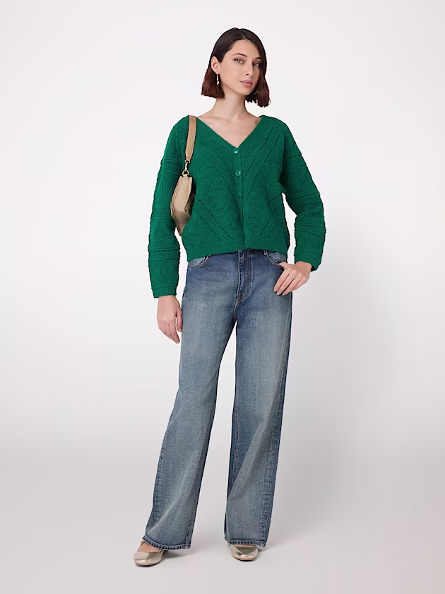 Alpaca wool-blend cardigan - GUESS