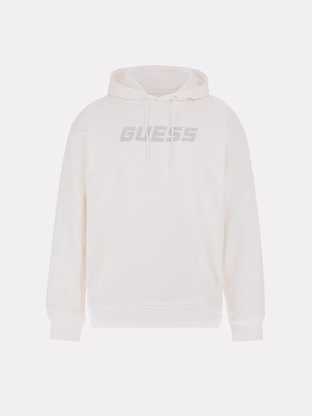 Mesh logo hoodie sweatshirt - GUESS