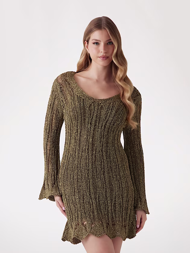 Marciano openwork knit mini dress - GUESS
